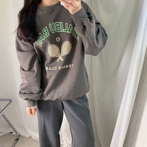 브링미[남녀공용]기모 테니스클럽 맨투맨(4color)