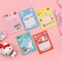 산리오 점착 메모지 vol2 키티 시나모롤 마이멜로디 시험공부 꾸미기 귀여운 필기 캐릭터, 폼폼푸린