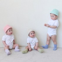 신생아 아기옷 바디슈트 베이비 슈트 롬퍼-요미베어슈트