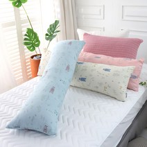 베어 바디필로우 일자형, 솜포함, 베이지