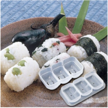 Ogfaour주먹밥틀 원형 김밥 몰드 3두루마리 DIY몰드 초밥 어린이아기 요리 공구, 기본