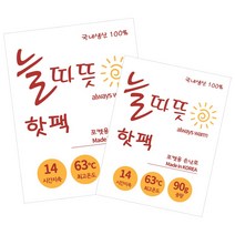 늘따뜻해 포켓용 핫팩 90g x 50개 국내생산 주머니 손난로, 늘따뜻해 핫팩 90g