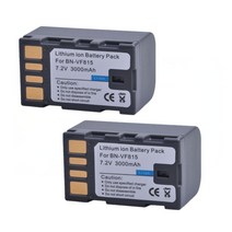 1Pc 3000mAh BN-VF815 BN VF815 배터리 JVC BN-VF815U HD5 HD6 HD7 HD10 HD30 Everio GZ-HD3 PX100 D, 01 2x Battery