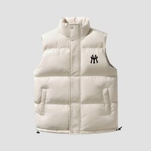 MLB CAERL 공식 조끼 남녀 커플 패션 브랜드 스탠드 칼라 민소매 아웃 가을/겨울