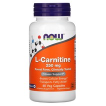 카르니틴 L-Carnitine 250mg 60 Veg Capsules