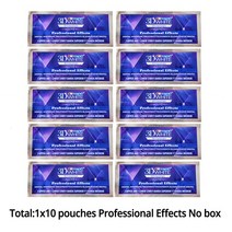 VIP 3D 화이트 스트립 치아 미백 키트 구강 위생 전문 효과 치과 케어 제품 오리지널 40 20 파우치, 10pouch no box