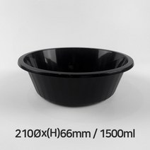 일회용 중화면용기 중화용기중 BW-2166 중 블랙 중화용기 짜장용기 사출중화면용기 1500ml 400개 뚜껑별도, 400개 x 1박스