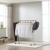 코스트코 1단 2단 수납형 폭조절 국산 이동식 행거 드레스룸 원룸 바퀴달린 옷걸이 옷장정리, 애런2단 82-1바구니