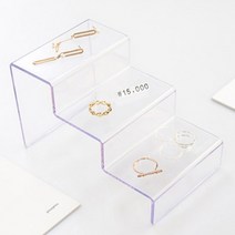 상품진열대 계단형진열대 제품 아크릴 화장소품 소품 화장품, 2단