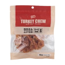 슈퍼츄 터키츄 칠면조와 소고기 힘줄 10개입 강아지 간식, 본S 10개입