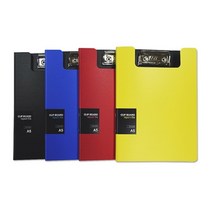 컬러 A5 거래명세서용 클립 보드 미니 리포트 화일 거래명세서 서류 받침 받침대 계산서 바인더 파일철 보관철 거래명세표 레포트 펀치리스, 색상, 노랑(401182)