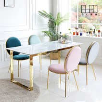 끌레오 필레우스 천연 포셀린 12T 통세라믹 식탁 테이블 CL360, 02_6인용, 02_유광 세라믹, 02_골드, 1500 세라믹 선택:유광 세라믹|프레임 선택:골드