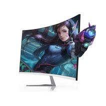 컴퓨터화이트 커브드모니터 듀얼모니터 모니터 줌수업용 컴퓨터 듀얼 27인치 인강용 포터블 컴퓨터 27 컴퓨터 4K 듀얼, 24.곡면.화이트.75HZ.특가, 공식 표준 분배