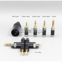 LN006591 3.5mm 2.5mm XLR 4.4mm 8 코어 실버 도금 OCC 이어폰 케이블 에티모틱 ER4SR ER4XR ER3XR ER3SE ER2XR ER2SE 용, [08] 5m, [05] XLR 4 pole Male