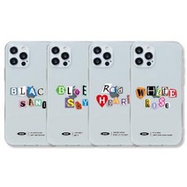 9C9C 피스 오브 스펠링 클리어케이스 갤럭시A80:블랙샌드, 1개