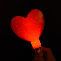 파티해 LED 큐티 하트봉, 레드, 1개