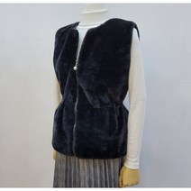 페이크퍼 데일리 인조밍크 조끼