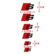 자동차캘리퍼 맞춤형 자동차 캘리퍼스 내열성 브레이크 디스크 데칼 아우디 RS SLine Quattro A6 C5 C4f 8, 01 1Set-Black_04 SLine