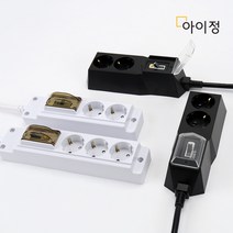 아이정 국산 4000W 고용량 멀티탭 에어컨 건조기 대용량 멀티콘센트, 01. 현대 고용량 과부하차단, 3구 화이트 10M