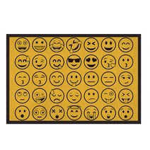 포유 현관 출입 대형 이모티콘 코일 발매트, 이모티콘 코일 발매트(60x90), 1개
