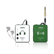 LEKATO MS1 무선 인 이어 모니터 시스템 2.4G 스테레오 IEM 송신기 벨트팩 수신기 자동 페어링, One Transmitter+ One Receiver(