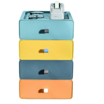 미니 서랍 테이블 책상 정리 적층 소품 수납 사무실 가정용 정리함 컬러 서랍장, 옐로우