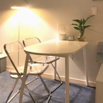 마켓리사 화이트 반원테이블 반타원형식탁 반타원테이블 반달 폭좁은 미니 타원 식탁겸책상 반원형, 반타원테이블800