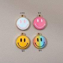 비즈아이 [7354-02]실사팬던트(스마일) 12mm (골드) [1개]