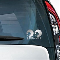간단포인트 왕눈이 블랙박스 녹화중 스티커 익스테리어용품 엣지있는, 1개, 레드