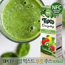 NFC 팁코 케일 사과 백포도 시금치 키위 리치 레몬 7가지 믹스드 주스 970ml 1팩 / 과일야채주스 해독주스, 1개