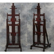 다목적 나무 유화 이젤 아트 스케치 이젤 접는 스케치 상자 범용 휠이있는 광고 디스플레이 보드
