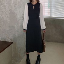 여자 드레스 10월 하객룩 코디 결혼식 가을 겨울 빅사이즈 여성 의류 통통녀 원피스 D3