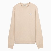 메종키츠네 (당일) 22FW 그레이 폭스 헤드 베이지 울 니트 JM00516KT1006 BEIGE