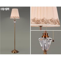 침실 우아한 조명 장식 줄당김 장스탠드 침실장스탠드 이사선물 안방장스탠드 침실조명, C형-엔틱