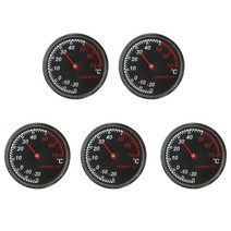 미니 라운드 온도 게이지 휴대용 온도계 더블 메탈 온도 모니터 테스트, 5pcs