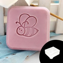꿀벌 패턴 천연 수제 수지 비누 스탬프 DIY 핸들 공예 만들기 도구 투명 스타일 인감, 01 Stamp No Handle