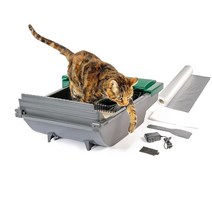 Pet Zone Smart Scoop 자동 배변 상자 밸류 팩 셀프 클리닝 상자 비싼 리필 필요 없는 고양이 [자동 핸즈프리 대형 간편한 청소 뭉친 모래와 함께 작동] 415, Smart Scoop Litter Box Bundle