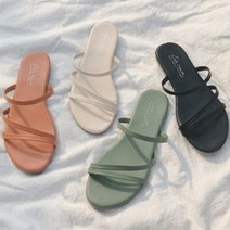 샌들 슬리퍼 여성 4컬러 스트랩샌들 여름쪼리 끈샌들 K003