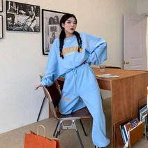 간지나는댄스걸 조거팬츠 방송댄스복가을 겨울 패션 스웨터 스웨트 스포츠 정장 여성 캐주얼 투피스 긴팔