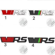 자동차엠블럼 차량용엠블럼 3D 금속 VRS 엠블럼 배지 자동차 스티커 프론트 후드 그릴 스코다 옥타비아 카미큐 코디큐 Karoq RS 수퍼브 파비아 래피드 페이버킷, D, 2