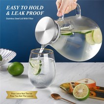 (해외직구) 규산염 붕 투명한 차 남비 세트 내열성 꽃 주전자 유리 명확한 사무실, 1개, 기본