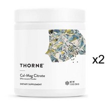 Thorne Research 칼슘 마그네슘 Cal Mag Effervescent 파우더 214g X2팩, 1개