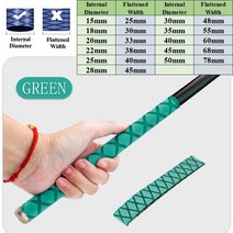 전선열수축튜브 전기튜브 투명낚시 막대에 대 한 Anti-slip 열 수축 튜브 DIY 라켓 슬리브 전기 절연 5 색, 01 Green_03 20mm_02 1M
