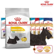 로얄캐닌 미니더마컴포트 1kg 생후10개월이후 피모 피부관리 강아지사료, 데일리 미니캔 1개 증정, 23.07