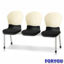 ForU743 3인용 연결의자 테트라 사출 인조가죽 대합실의자 대기실의자 약국의자 의자, 그린*본상품, 상세페이지 참조