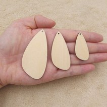 합판가격 나무합판 목재구입미완성 된 물방울 모양 합판 귀걸이에 대 한 빈 나무 컷 아웃 공예 보석 DIY 프, 01 waterdrop 1_02 2inch