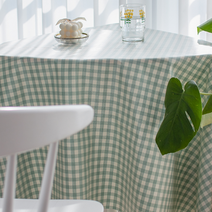자체제작 방수 TPU 라미네이팅 테이블매트 캠핑매트 피크닉매트 테이블보 감성 주방 베네핏체크, 4인용 130-150x180cm, 민트