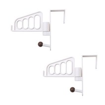 기숙사 원룸 옷걸이 도어후크, 아이보리, 2개