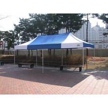 3mx6m 카라반캐노피 천막 기본형(옆면 벽없음), 스틸고급, 노랑
