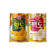오뚜기 황도 백도 복숭아 통조림 400g